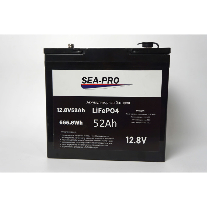 Аккумуляторная батарея тяговая SEA-PRO LIFEPO 4 12,8 В 52А/ч 52 A/CH
